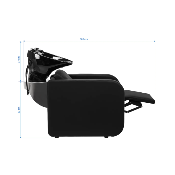 Gabbiano Sylvia frisrstol med vask og elektrisk fodskammel