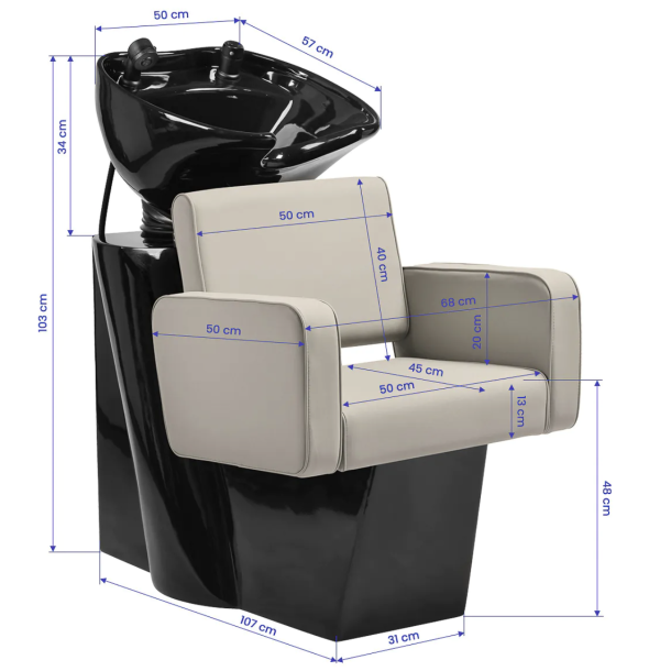 Gabbiano Bilbao vaskestol beige