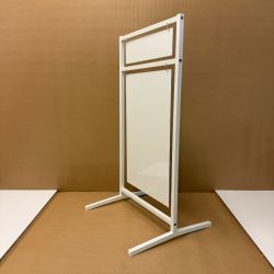 Logo skilt med buede ben (large) boltet - tryk er inkluderet i prisen