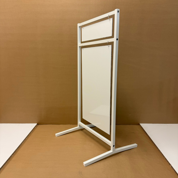 Logo skilt med buede ben (large) boltet - tryk er inkluderet i prisen