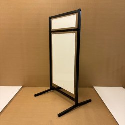 Logo skilt med buede ben (large) boltet - tryk er inkluderet i prisen