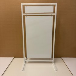 Logo skilt med lige ben (large) boltet - tryk er inkluderet i prisen