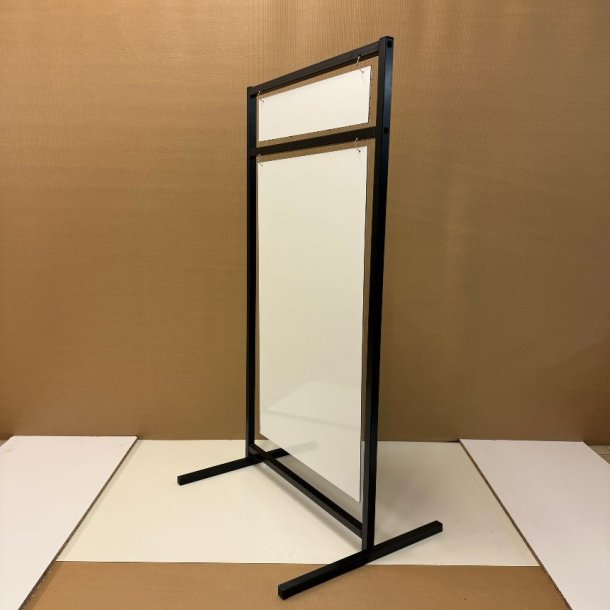 Logo skilt med lige ben (large) boltet - tryk er inkluderet i prisen