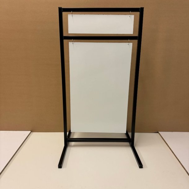 Logo skilt med lige ben (medium) boltet - tryk er inkluderet i prisen