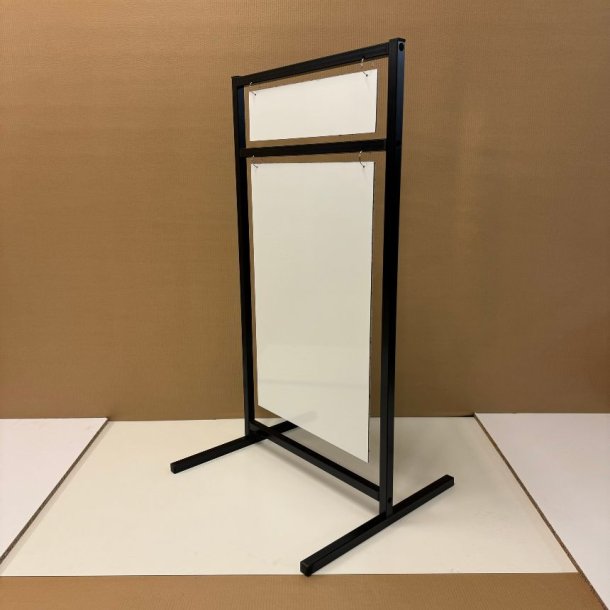 Logo skilt med lige ben (medium) boltet - tryk er inkluderet i prisen