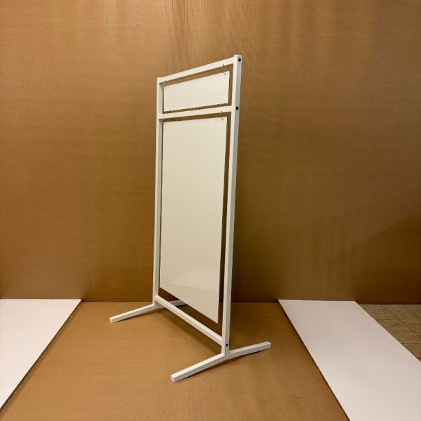 Logo skilt med buede ben (X-large) boltet - tryk er inkluderet i prisen