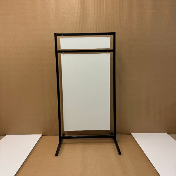 Logo skilt med buede ben (X-large) boltet - tryk er inkluderet i prisen