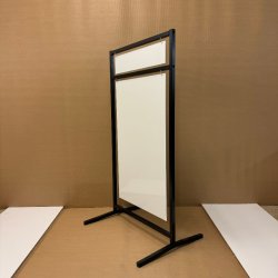 Logo skilt med buede ben (X-large) boltet - tryk er inkluderet i prisen