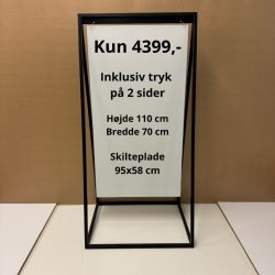 Vinkel-skilt (large) - tryk er inkluderet i prisen