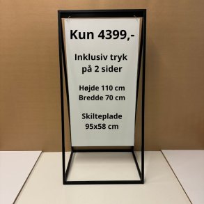 Vinkel-skilt (large) - tryk er inkluderet i prisen
